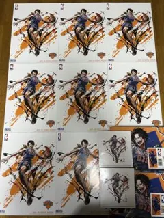 ワンピース NBA ポスター タオル ステッカー セット 新品未使用 ワンピース NBA ポスター タオル ステッカー 12点セット