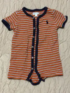 Ralph Lauren ベビー ロンパース ボーダー オレンジ 9M 75cmのサムネイル