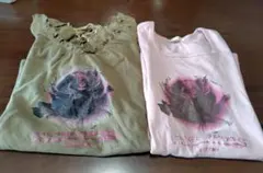 L'est Rose 半袖Tシャツ 2枚セット 薔薇プリントのサムネイル