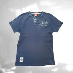 Gotcha ヘンリーネック Tシャツ ダークブルー