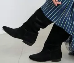 未使用 アノニマスコペンハーゲン スエードロングブーツ IENA 36 22cm