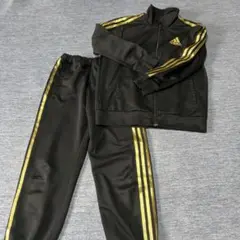 adidas 黒金 ジャージ 3本ライン