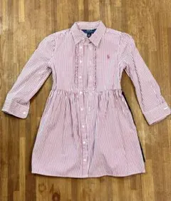 ラルフローレン キッズ ワンピース 120 春 ストライプ ベルト付 女の子