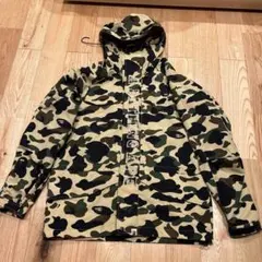 キムタク着（異素材) A BATHING APE レザーダウンジャケット L - メルカリ
