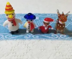 ガラス細工　サンタクロース　トナカイ　スノーマン　雪だるま　クリスマス置き物