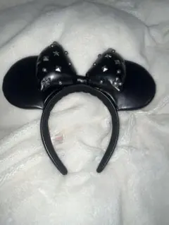 ミニー カチューシャ ディズニー 黒 スタッズ