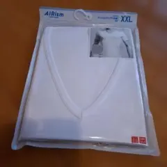 【新品未使用】ユニクロ　【メッシュ】ＶネックT半袖メンズXXL白1枚