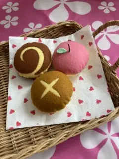 フェルトおままごと　パンセット(りんご)