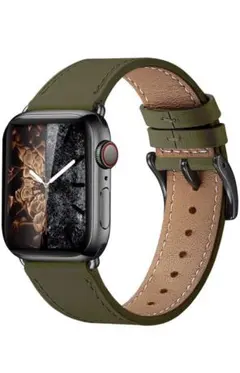 ★新品 42/44/45㎜ アップルウォッチ 用 本革 ベルト 全世代 互換品