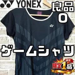 【希少モデル✨】ヨネックス レディース 半袖 ゲームシャツ O 総柄 ブラック系のサムネイル