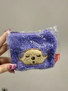 モンチッチMonchhichi ミニスクエアポーチ 紫