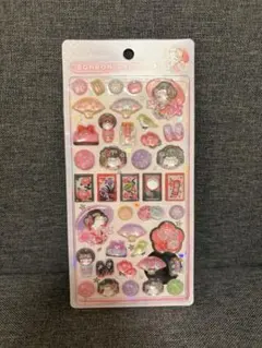 ボンボンドロップシール　和柄　舞妓さん