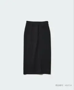 ユニクロ　ドライスウェットナローマキシスカート　ブラックのサムネイル