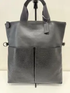 極美品　COACH レザー ブラック トートバッグ　ショルダーバッグ　2way