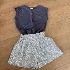 セット売り　グレーＴと花柄ショーパン