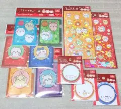 ちいかわ セリアグッズセット キラキラシールミニクリアファイル ふせん3種