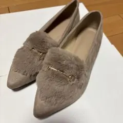 OPAQUE CLIP ベージュファー付きフラットシューズのサムネイル