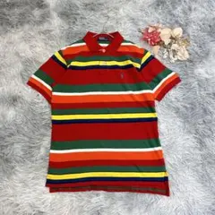 ポロ バイ ラルフローレン（F）半袖 ポロシャツ ボーダー コットン100%