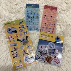 パペットスンスンシール ぷくぷくシール マシュマロシールタイルシール4点セット