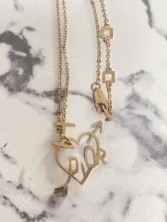 【美品】Christian Dior ディオールネックレスハートアローゴールドのサムネイル
