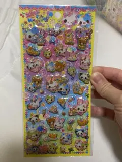 平成レトロ はっぴぃりんりん署 ハムちゃん ネコ シール 当時物 レア