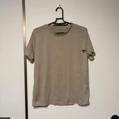 無地 クルーネック 半袖Tシャツ ベージュ