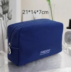 新品アルマーニ　ネイビー ポーチ 約21*14*7cm