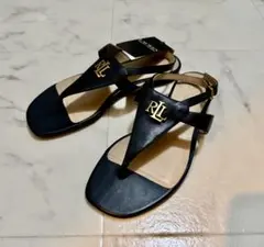 【未使用品】LAUREN RALPH LAUREN トングサンダル ブラックのサムネイル