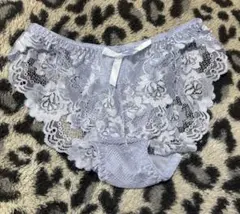 薄紫レースフロントリボンショーツ