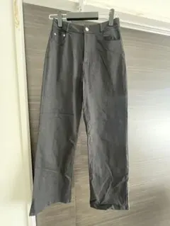 ハイウエストストレッチデニムセミワイドパンツ　y2k