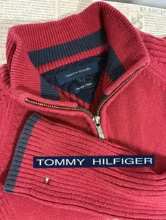 Tommy Hilfigerトミーヒルフィガー ジップアップニット　L コットン