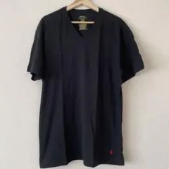 新品ポロラルフローレン　VネックTシャツ ブラックXL