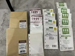 B7サイズ　手帳用リフィルまとめ売り+バインダー３つ