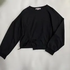 MALIBU LAUNDRY 長袖カットソー ブラック　クロップド丈