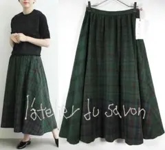 新品♪ アトリエ ドゥ サボン パッチワーク チェック ロングスカート