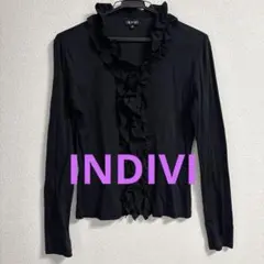 美品 長袖ブラウス INDIVI 黒 M