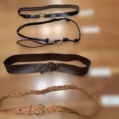 ✳️セール！！レザーと編み込みデザインのベルト　バラ売り！