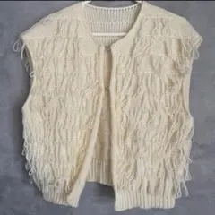 フリンジニットベスト