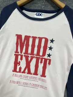 08’s名古屋店限定 GDC ラグランスリーブ 七分袖 Tシャツ 紺×白 Sのサムネイル