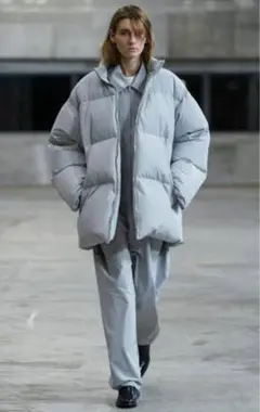 stein シュタイン オーバーサイズリバーシブルダウンジャケット ライトグレー