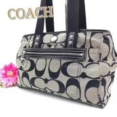 COACH✨トートバッグ ショルダーバッグ シグネチャー キャンバス エナメル