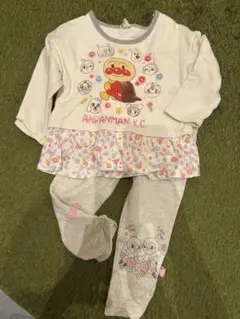 アンパンマン　トレーナー　フリル　花柄　ボトムス　セット　100