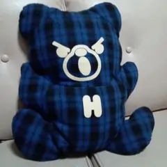 ヒステリックグラマー♡ノベルティ♡クッション 青黒チェック柄