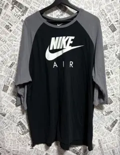 NIKE AIR ラグラン 七分袖 Tシャツ ブラック XXLのサムネイル