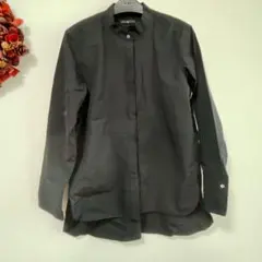 美品！UNIQLO +J レディースシャツブラック　サイズL 長袖スタンドカラー