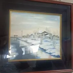 藤田勇一 額装済み 雪景色と海岸を描いた水彩画（色紙） - メルカリ