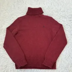 Ralphラルフローレン　タートル　ニット　セーター　レッド