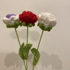 ハンドメイド かぎ針編み ローズブーケ