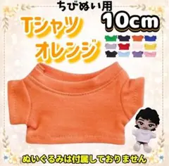 オレンジ Tシャツ 10cm ぬい服 ぬい活 韓国 推し活 海外 すのチルのサムネイル