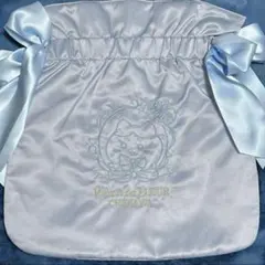 メゾンドフルールxちいかわ　刺繍ダブルリボントートバッグ　サックスブルー